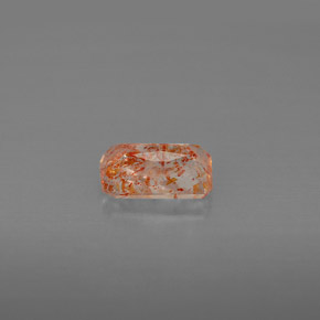 Pedra do sol laranja natural 0,64ct, transparente, transparente/translúcido