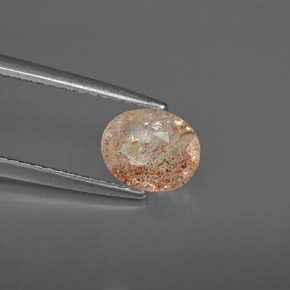 Pedra do sol laranja natural 0,79ct, transparente, transparente/translúcido