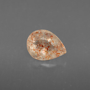 Pedra do sol laranja natural 0,74ct, transparente, transparente/translúcido