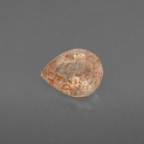 Pedra do sol laranja natural 0,74ct, transparente, transparente/translúcido