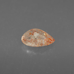 Pedra do sol laranja natural 0,74ct, transparente, transparente/translúcido