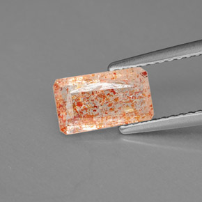 Pedra do sol laranja natural 1,15ct, transparente, transparente/translúcido