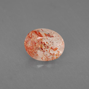Pedra do sol laranja natural 1,34ct, transparente, transparente/translúcido