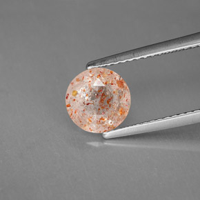 Pedra do Sol Laranja Natural 1.41ct, Transparente, Transparente/Translúcido