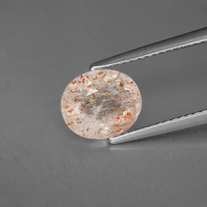 Pedra do sol laranja natural 1,68ct, transparente, transparente/translúcido