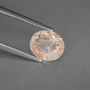 Pedra do sol laranja natural 1,68ct, transparente, transparente/translúcido
