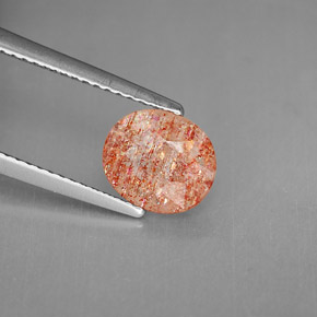 Pedra do sol laranja natural 1,53ct, transparente, transparente/translúcido