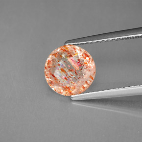Pedra do sol laranja natural 1,53ct, transparente, transparente/translúcido