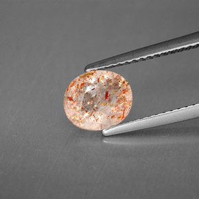 Pedra do sol laranja natural 1,10ct, transparente, transparente/translúcido