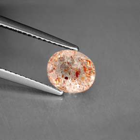 Pedra do sol laranja natural 1,10ct, transparente, transparente/translúcido