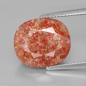 Pedra do sol laranja natural 8,03ct, transparente, transparente/translúcido