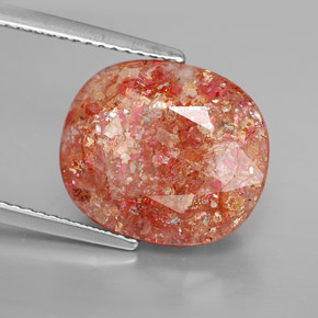Pedra do sol laranja natural 8,03ct, transparente, transparente/translúcido