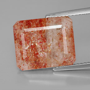Pedra do sol laranja natural 7,51ct, transparente, transparente/translúcido