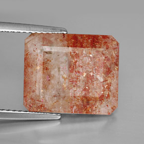 Pedra do sol laranja natural 7,51ct, transparente, transparente/translúcido