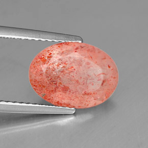 Pedra do sol laranja natural 2,88ct, transparente, transparente/translúcido