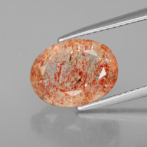 Pedra do sol laranja natural 2,76ct, transparente, transparente/translúcido
