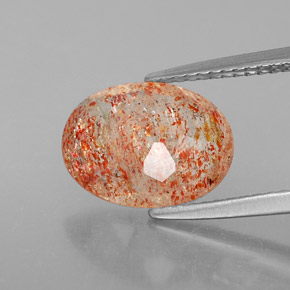 Pedra do sol laranja natural 2,76ct, transparente, transparente/translúcido