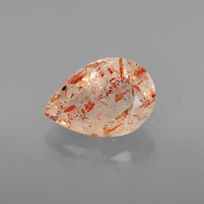 Pedra do sol laranja natural 2,26ct, transparente, transparente/translúcido