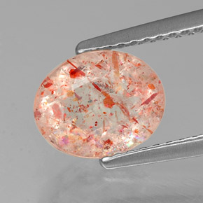 Pedra do sol laranja natural 1,64ct, transparente, transparente/translúcido