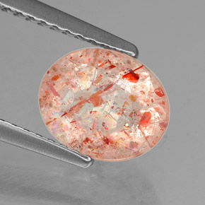 Pedra do sol laranja natural 1,64ct, transparente, transparente/translúcido