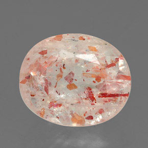 Pedra do Sol Laranja Natural 1.45ct, Corte Oval, Transparente