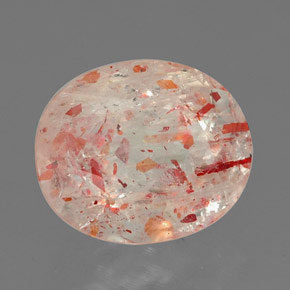 Pedra do Sol Laranja Natural 1.45ct, Corte Oval, Transparente