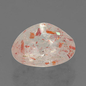 Pedra do Sol Laranja Natural 1.45ct, Corte Oval, Transparente