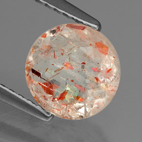 Pedra do sol laranja natural 1,14ct, transparente, transparente/translúcido