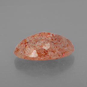Pedra do sol laranja natural 4,06ct, transparente, transparente/translúcido