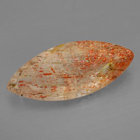 Pedra do sol laranja natural 4,76ct, transparente, transparente/translúcido
