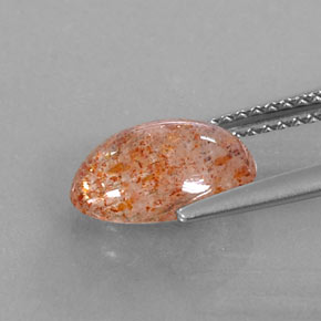 Pedra do sol laranja natural 2,18ct, transparente, transparente/translúcido