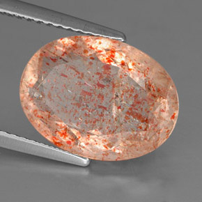 Pedra do sol laranja natural 4,81ct, transparente, transparente/translúcido