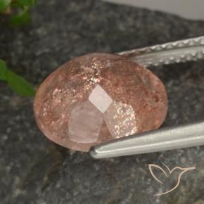 Pedra do Sol Laranja claro Natural 3.42ct, Redondo, Transparente