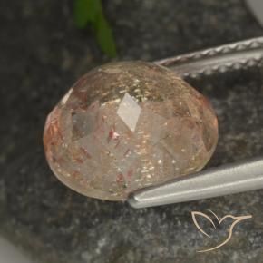 Pedra do Sol Laranja claro Natural 3.55ct, Redondo, Transparente