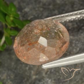 Pedra do Sol Laranja claro Natural 3.19ct, Redondo, Transparente