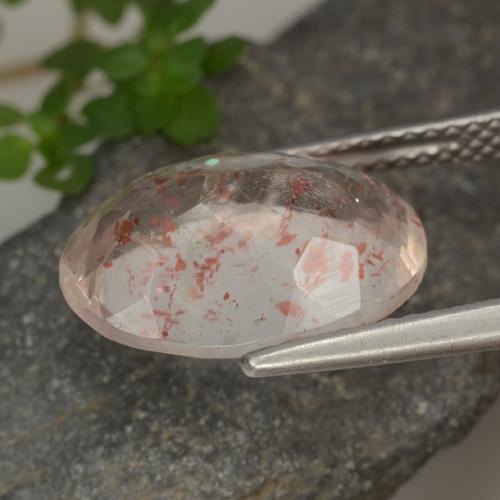 Pedra do sol laranja natural 5,02ct, corte oval, transparente