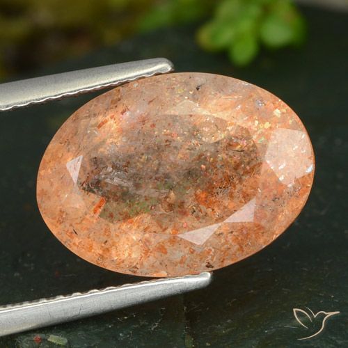 5.89ct Natural Laranja claro Pedra do Sol, oval, Translúcido