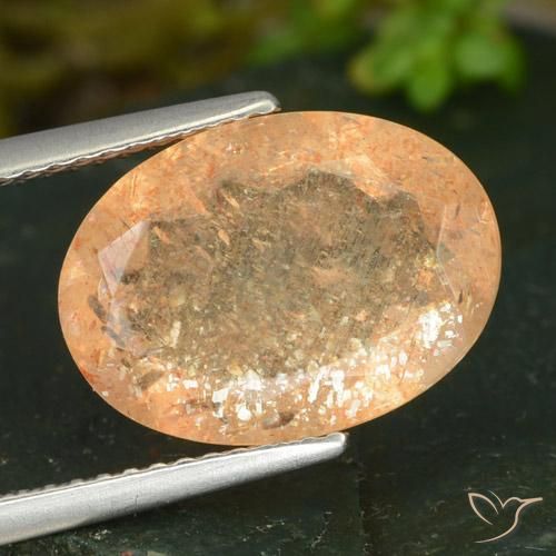 4.99ct Natural laranja avermelhado Pedra do Sol, oval, Transparente