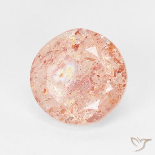 Pedra do Sol Light Grapefruit Pink Natural 3.45ct, Redondo, Transparente