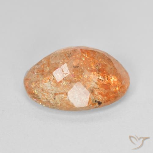 Pedra do Sol Laranja Médio Natural 5.65ct, oval, Translúcido