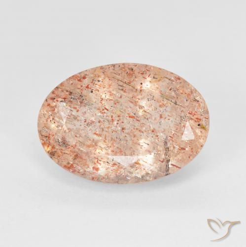 5.74ct Natural pêssego laranja Pedra do Sol, oval, Transparente