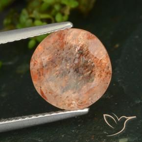 Pedra do Sol Laranja claro Natural 3.24ct, Redondo, Transparente