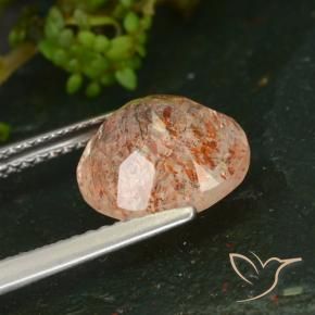Pedra do Sol Laranja claro Natural 3.24ct, Redondo, Transparente
