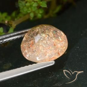 Pedra do Sol Laranja claro Natural 3.56ct, Redondo, Transparente