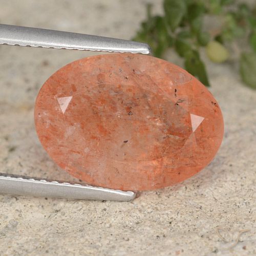 5.43ct Natural Laranja Médio-Claro Pedra do Sol, oval, Translúcido