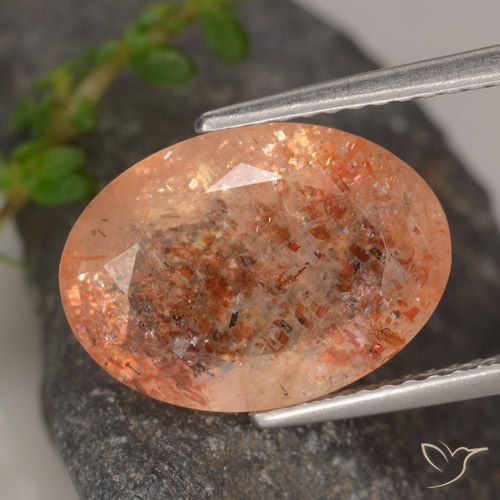5.31ct Natural gengibre laranja Pedra do Sol, oval, Transparente