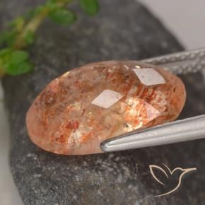 Pedra do Sol gengibre laranja Natural 5.31ct, oval, Transparente