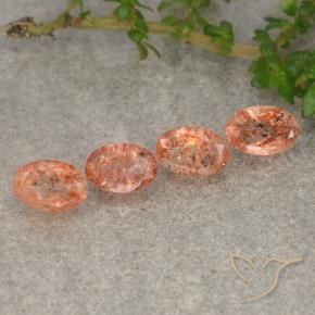 Pedras preciosas de Pedra do Sol Toranja Laranja natural de 2.33 ct, oval, Translúcido