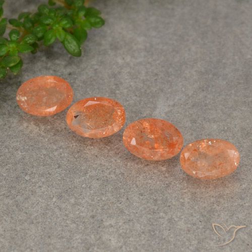 Pedras preciosas de pedra do sol laranja natural de 2,16 ct, corte oval, translúcido