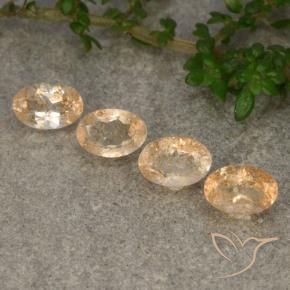 Pedras preciosas de pedra do sol laranja natural de 2,05 ct, corte oval, translúcido